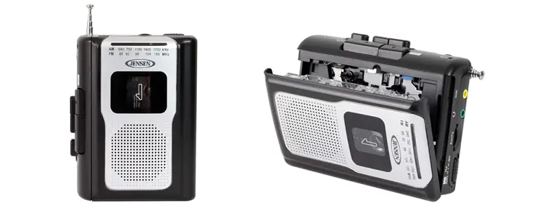 jensen retro portable am-fm radio personal cassette player