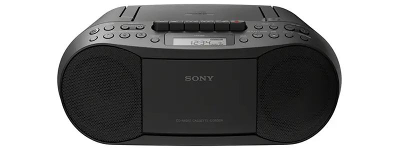 sony cfds70-blk cd-mp3 cassette boombox