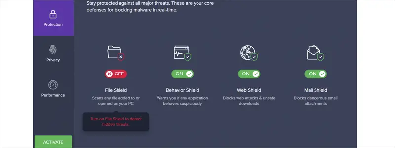 how to disable avast 13a