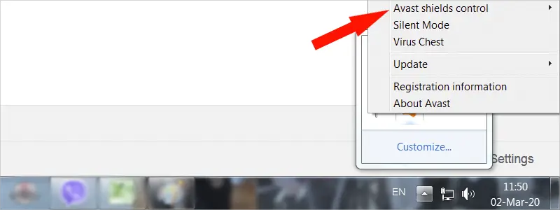 how to disable avast 4a