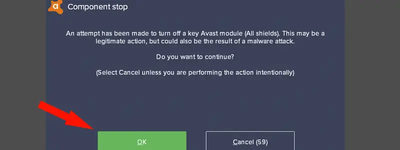 how to disable avast 6