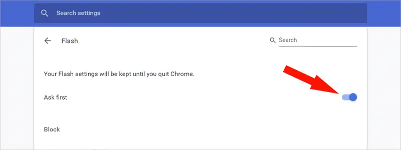 how to enable flash in chrome 6