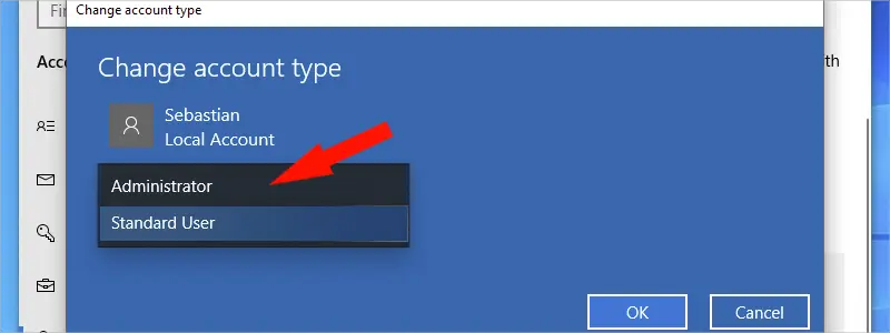 how to change administrator on windows 10 g