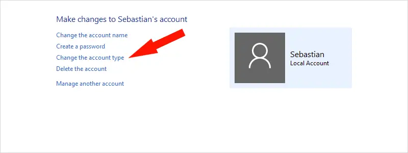 how to change administrator on windows 10 m