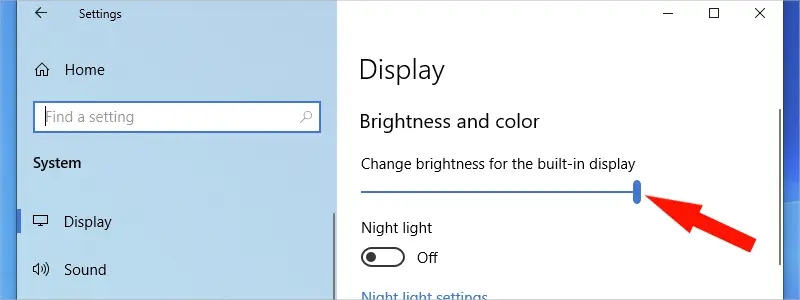 how to change brightness in windows 10 d