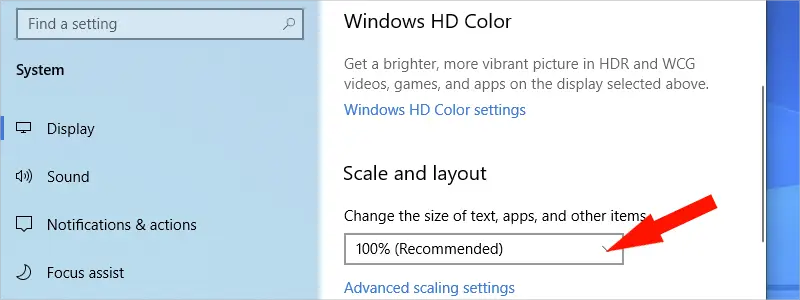 how to change icon size in windows 10 e