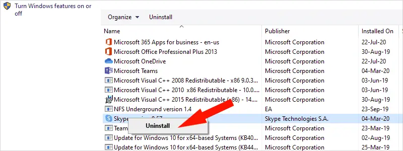 how to disable skype on windows 10 j