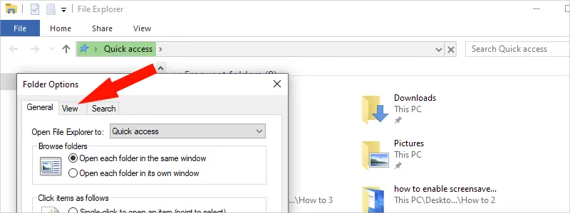 how to show hidden files in windows 10 e