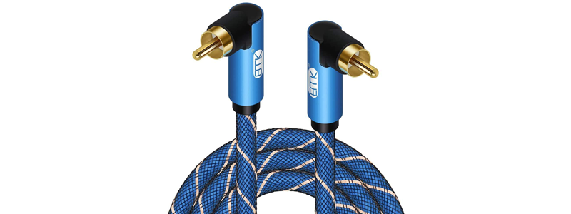 emk double 90 degree subwoofer cable